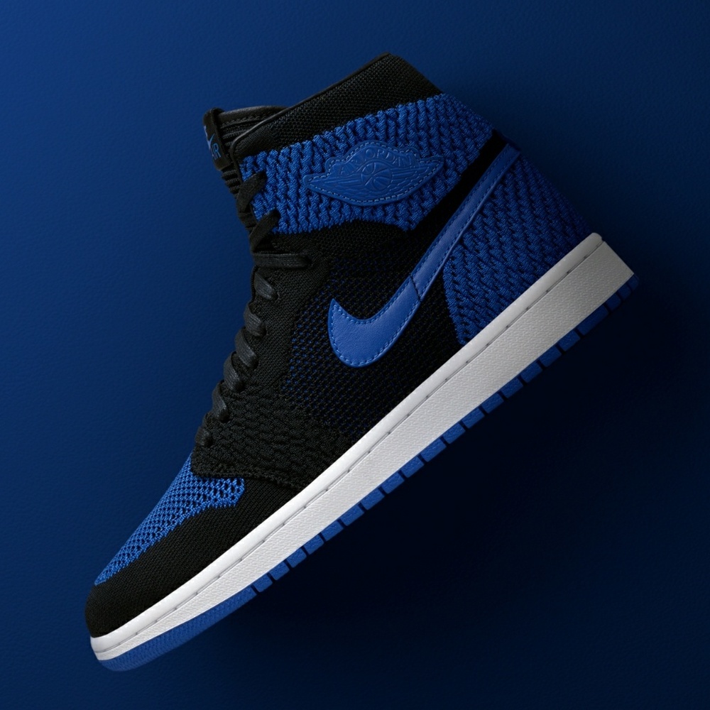 Nike Air Jordan 1 Royal Flyknit Size 9.5 Men's